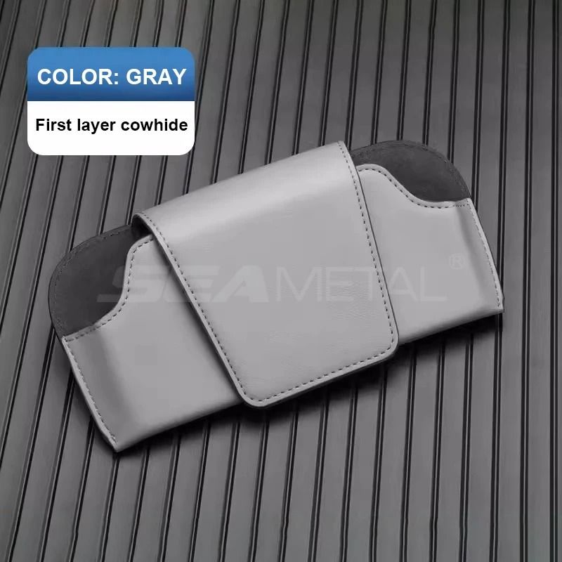 Suede Automotive Sun Visor Sunglasses Card Management System 10