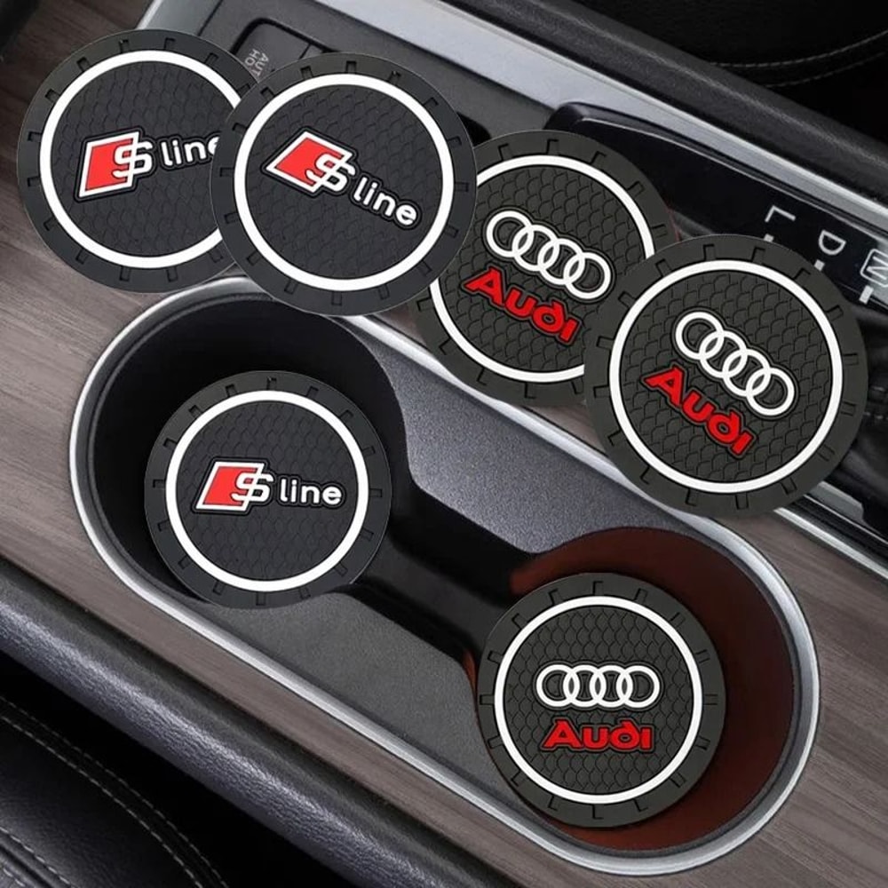 HighGrip AntiSlip Interior Cup Holder Coaster Set 4