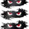 3Piece Peeking Monster HighContrast 3D Vinyl Decal Set 0