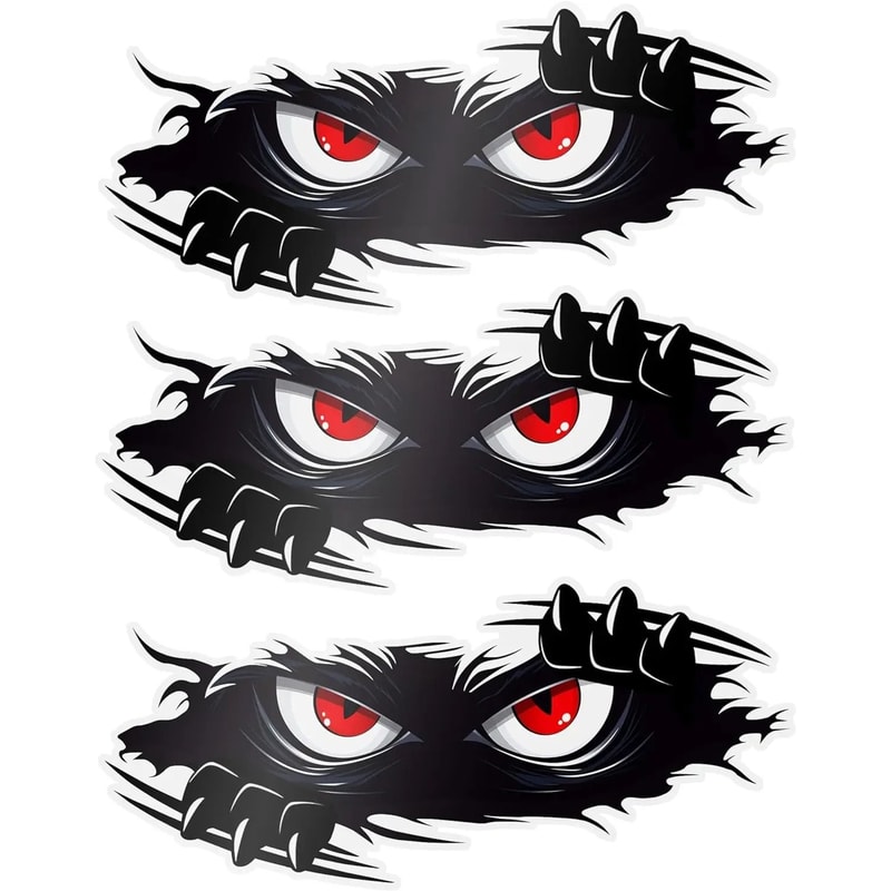 3Piece Peeking Monster HighContrast 3D Vinyl Decal Set 0