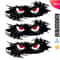 3Piece Peeking Monster HighContrast 3D Vinyl Decal Set 5