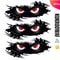 3Piece Peeking Monster HighContrast 3D Vinyl Decal Set 6