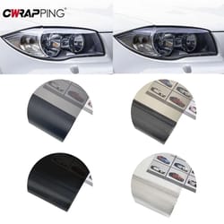 smoke black automotive headlight & taillight tint film wrap