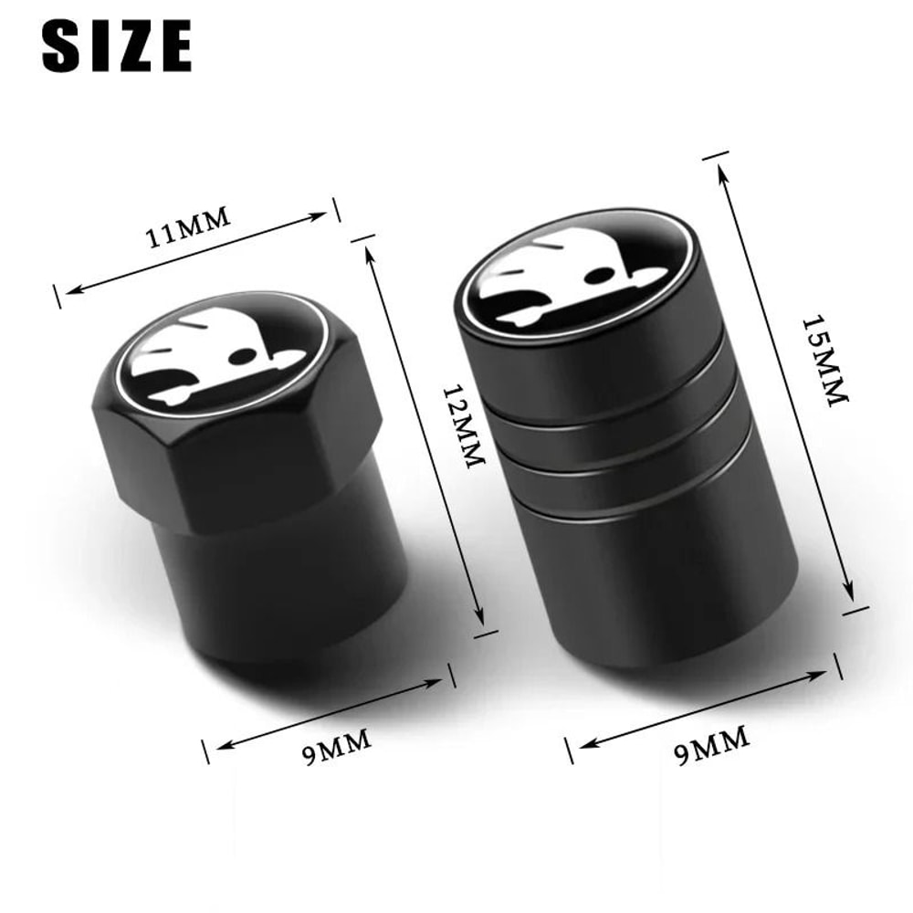 HighContrast AntiCorrosion Metal Valve Stem Cap Set 3