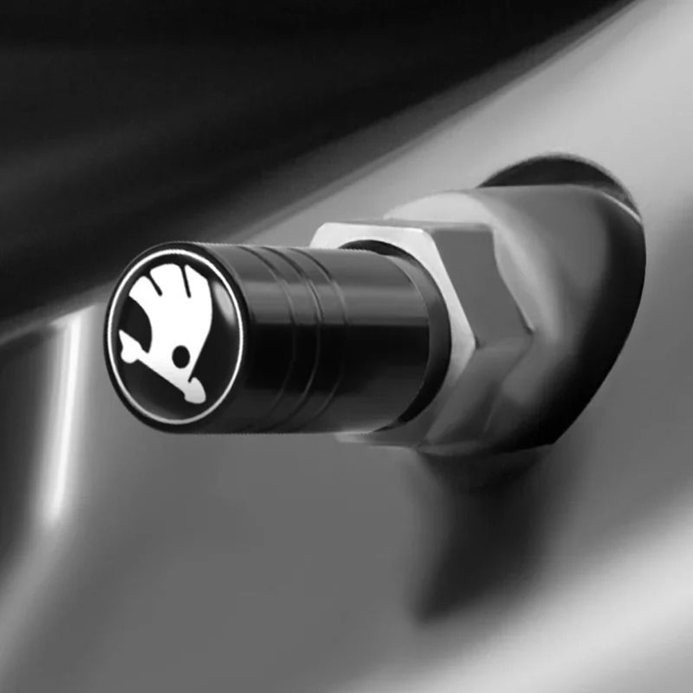 HighContrast AntiCorrosion Metal Valve Stem Cap Set 4