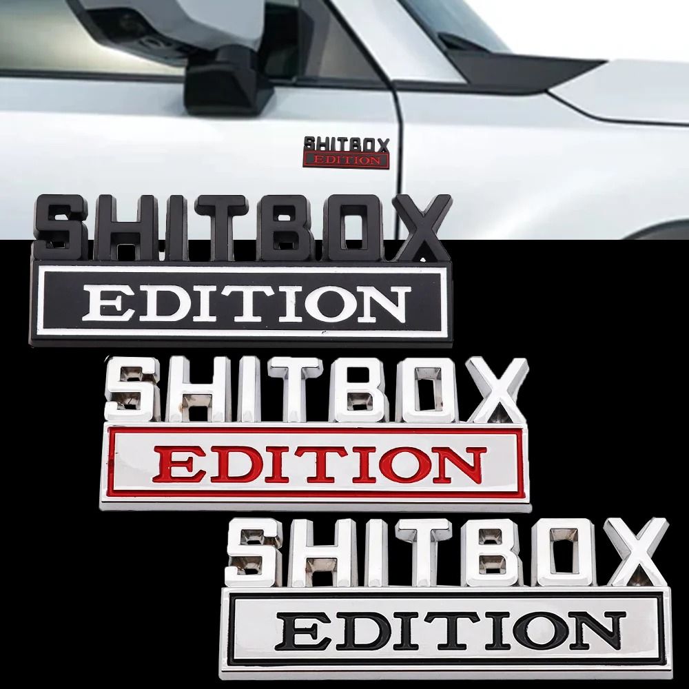 3D Shitbox Edition HighContrast Zinc Alloy Emblem 0