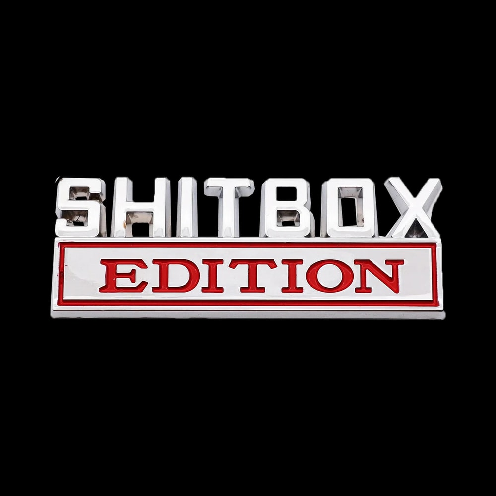 3D Shitbox Edition HighContrast Zinc Alloy Emblem 9