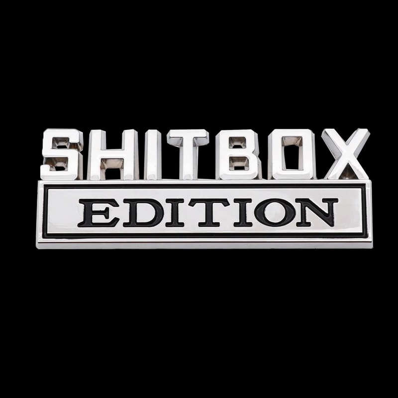 3D Shitbox Edition HighContrast Zinc Alloy Emblem 6