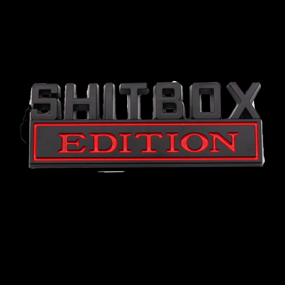 3D Shitbox Edition HighContrast Zinc Alloy Emblem 8