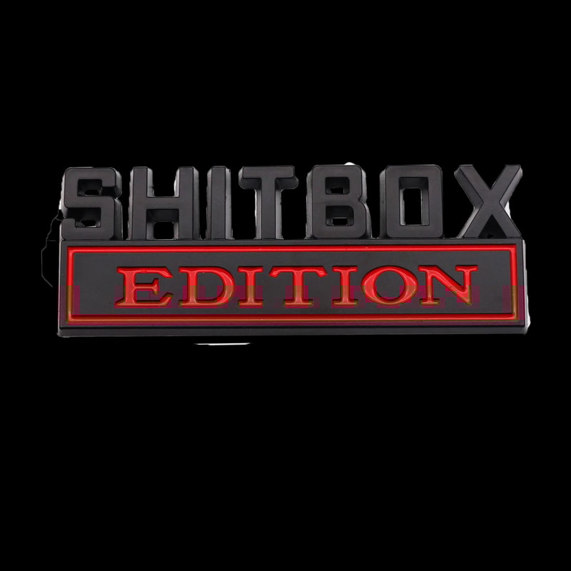 3D Shitbox Edition HighContrast Zinc Alloy Emblem 8