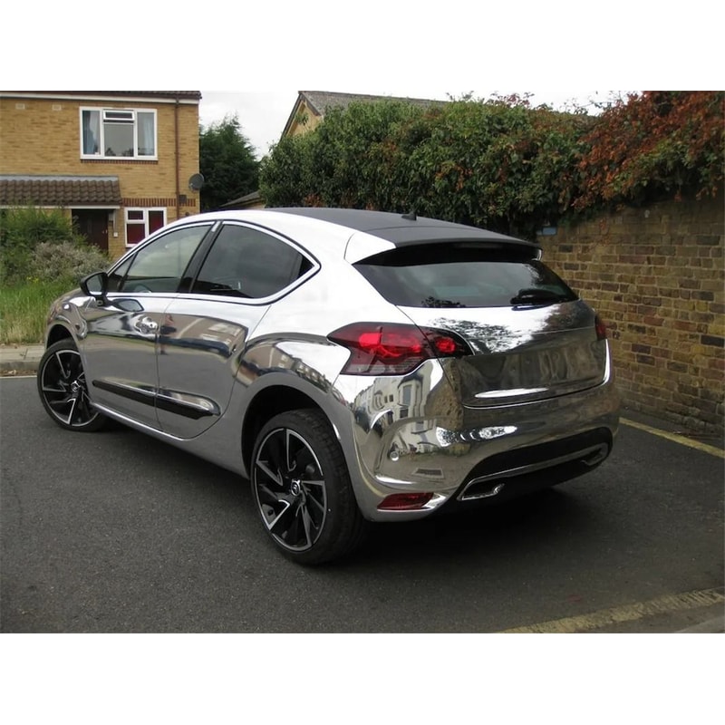 HighGloss Mirror Chrome Silver Vinyl Wrap Accent Film 3