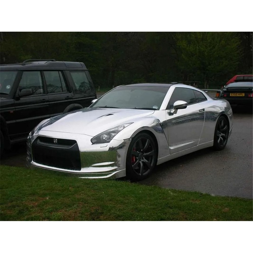 HighGloss Mirror Chrome Silver Vinyl Wrap Accent Film 4