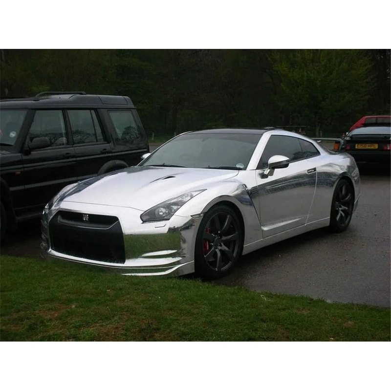 HighGloss Mirror Chrome Silver Vinyl Wrap Accent Film 4