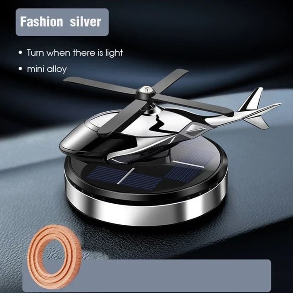 SolarPowered Rotating Helicopter Car Air Freshener 9