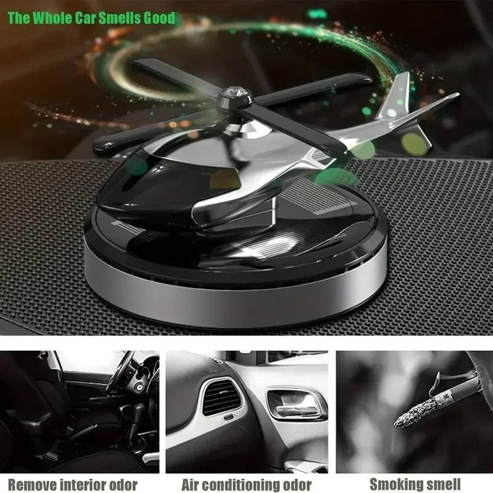 SolarPowered Rotating Helicopter Car Air Freshener 4