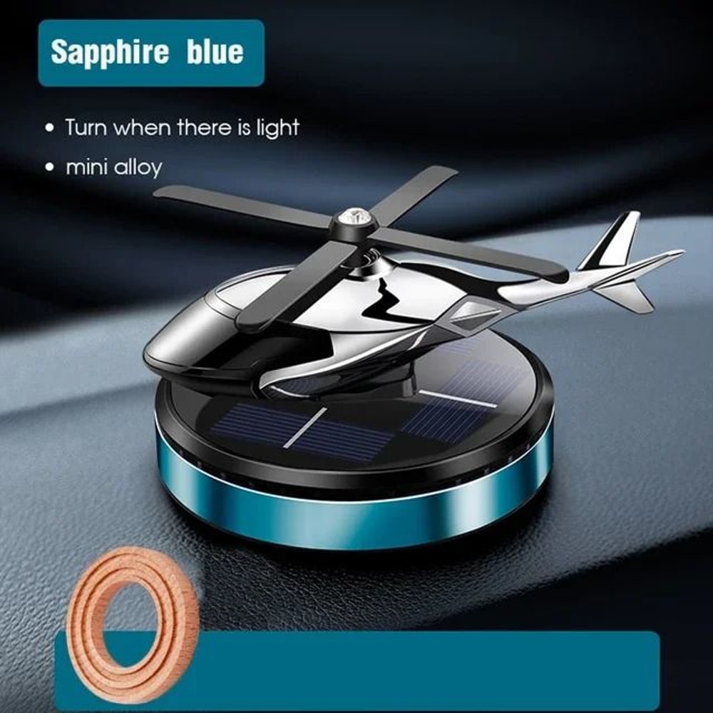 SolarPowered Rotating Helicopter Car Air Freshener 7