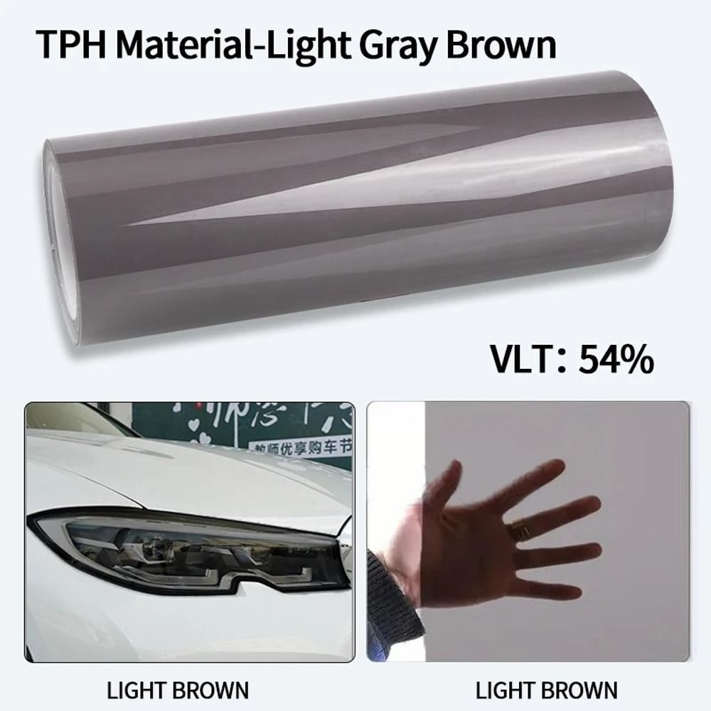 Smoke Black TPH Protective Light Wrap PPF Film 16