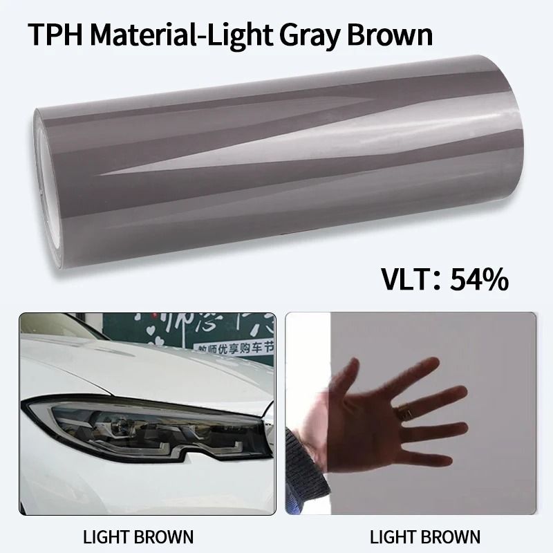 Smoke Black TPH Protective Light Wrap PPF Film 16