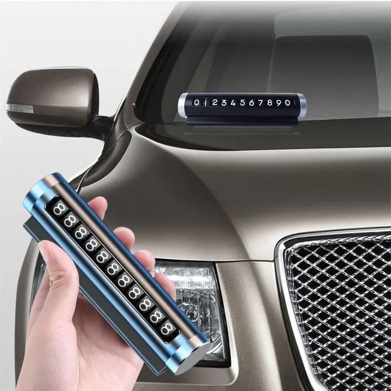 Aluminum Universal Rotating Temporary Parking Card 0