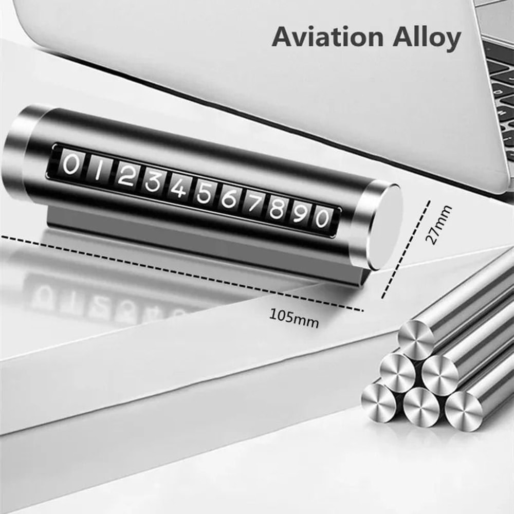 Aluminum Universal Rotating Temporary Parking Card 2