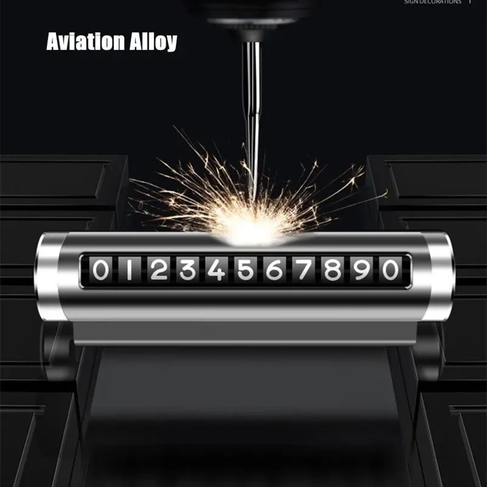 Aluminum Universal Rotating Temporary Parking Card 3