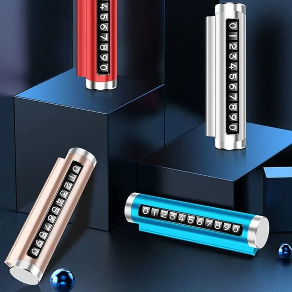 Aluminum Universal Rotating Temporary Parking Card 5