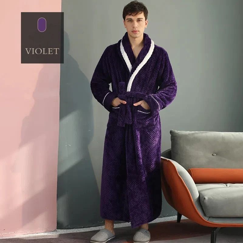 Winter Lovers Thickened Flannel Robe Set 8