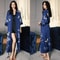 Floral Print Long Kimono Robe Nightgown Set 8