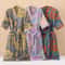 Fashionable Printed HalfSleeve Cotton Kimono Bathrobe 0
