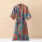 Fashionable Printed HalfSleeve Cotton Kimono Bathrobe 2