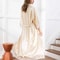 Silky Satin Lace Wedding Robe Elegant Bridal Bridesmaid Sleepwear 0