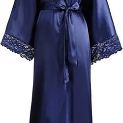 silky satin lace wedding robe – elegant bridal & bridesmaid sleepwear