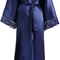 Silky Satin Lace Wedding Robe Elegant Bridal Bridesmaid Sleepwear 8