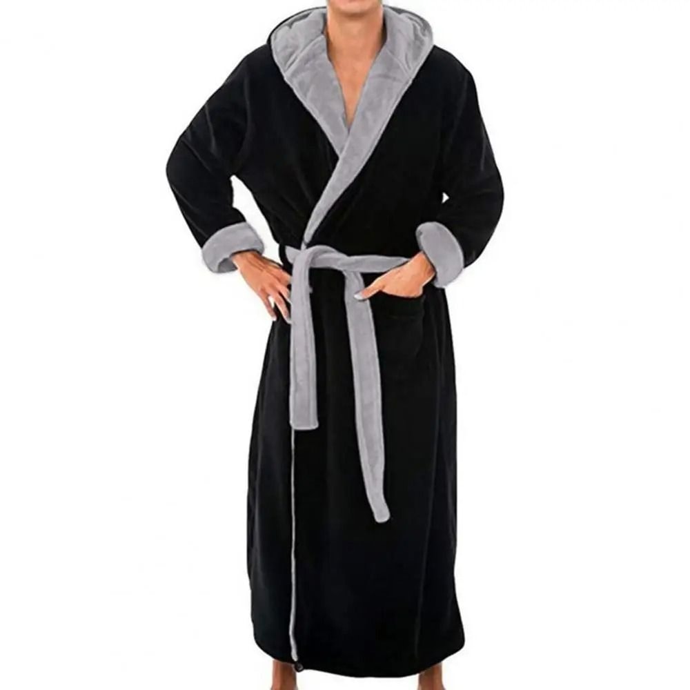 UltraSoft Plush Hooded Bathrobe FullLength Fluffy Winter Loungewear 8