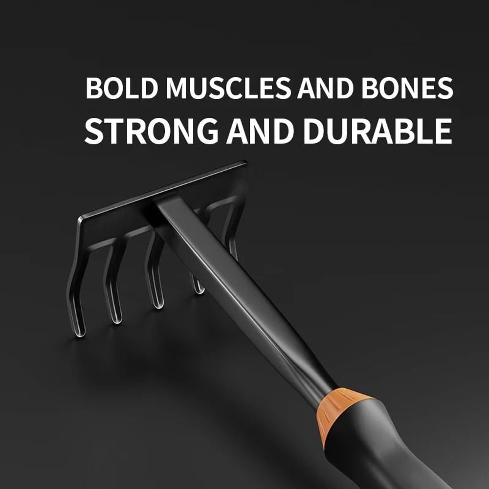 HeavyDuty Ergonomic Gardening Tools Essential Hand Shovel Rake Set 4