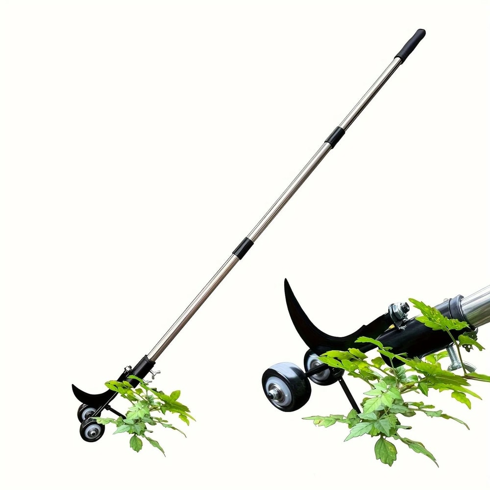 Metal Weeder With Wheels Handheld Gap Weeding Tool For Driveways Sidewalks 4