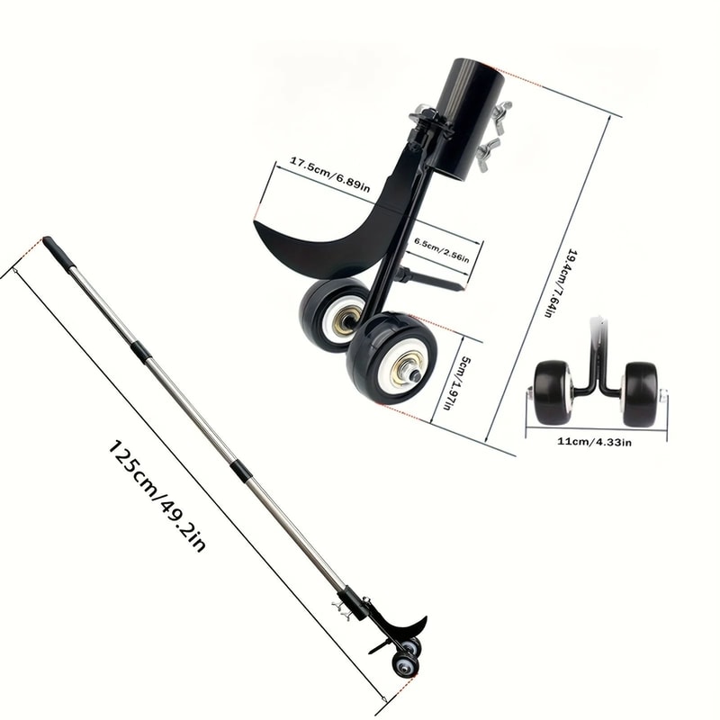 Metal Weeder With Wheels Handheld Gap Weeding Tool For Driveways Sidewalks 5