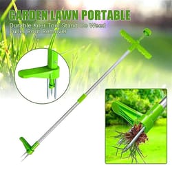 long-handle stand-up weed remover – durable garden grass root puller