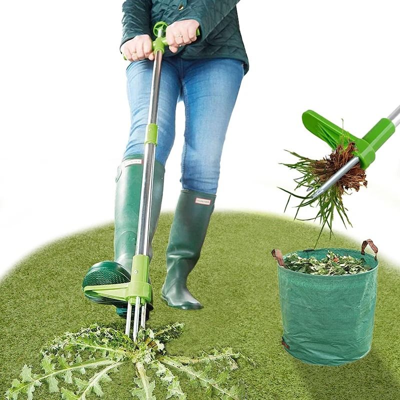 LongHandle StandUp Weed Remover Durable Garden Grass Root Puller 5