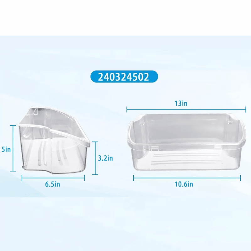 Frigidaire Refrigerator Door Shelf Bin Replacement Durable Clear Plastic 1