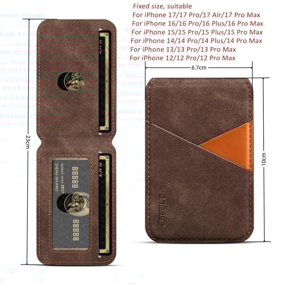 Detachable Leather Magnetic Wallet Phone Stand Premium Card Holder For MagSafe 4