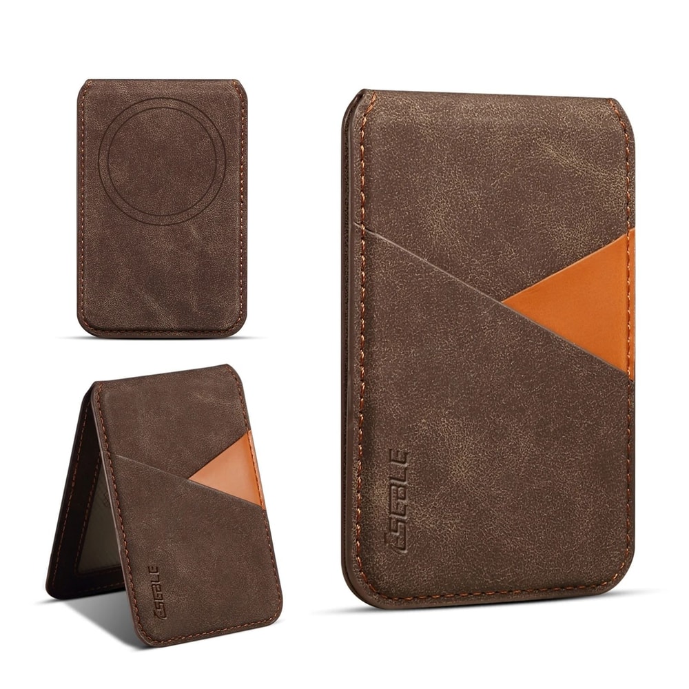 Detachable Leather Magnetic Wallet Phone Stand Premium Card Holder For MagSafe 10