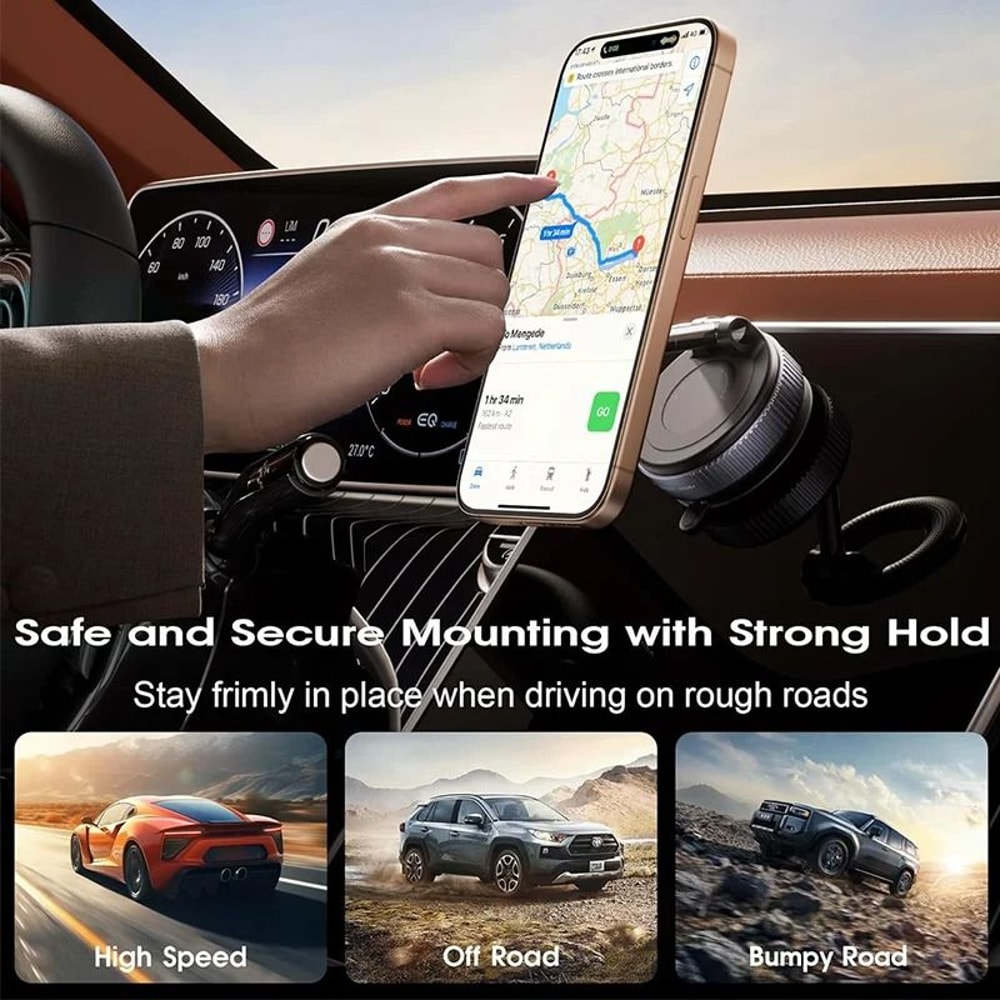 Car Mount Vacuum Magnetic Holder Intelligent Strong Suction Stand 3