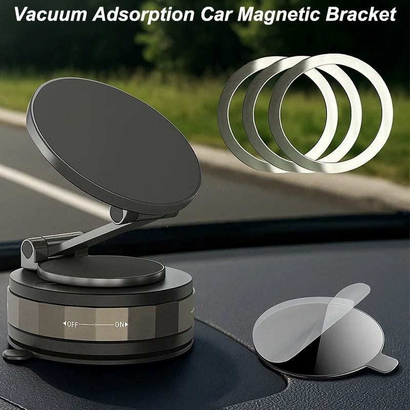 360 Vacuum Magnetic Car Phone Holder Intelligent HighStability Mount 0