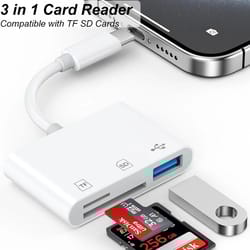 3-in-1 usb-c camera card reader – high-speed sd/tf & usb hub
