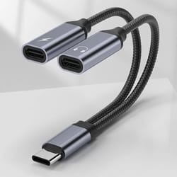 usb-c to 3.5mm audio & 60w pd fast charging adapter