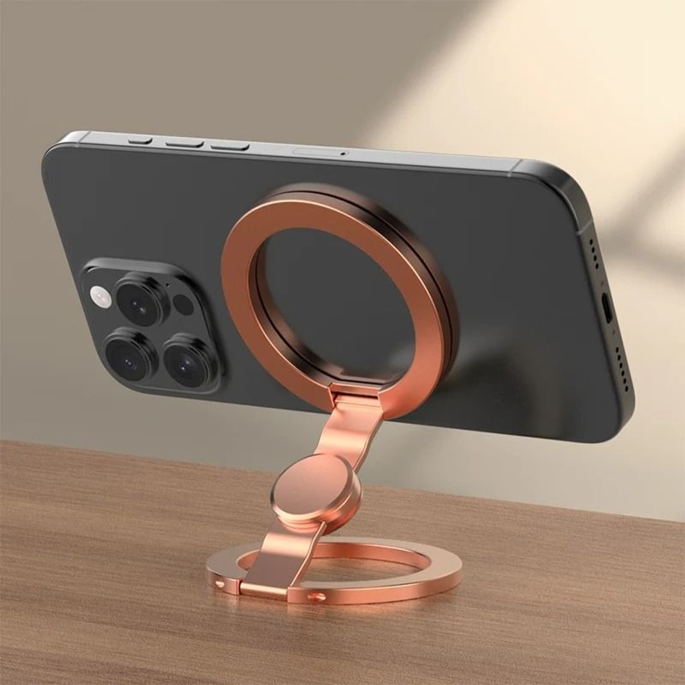 Double Magnetic Phone Ring Stand UltraStrong Foldable Metal Bracket 7