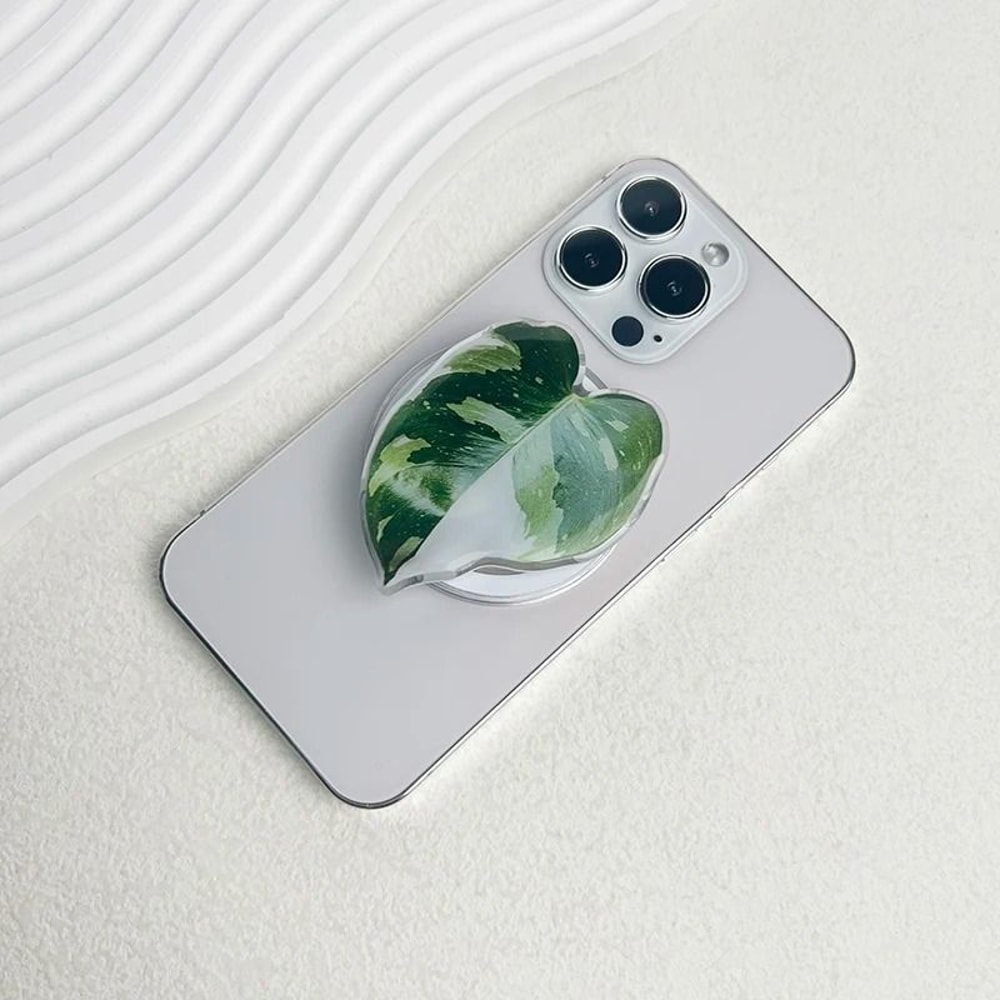 Plant Leaf Magnetic Folding Phone Grip MagSafe Compatible Support 9