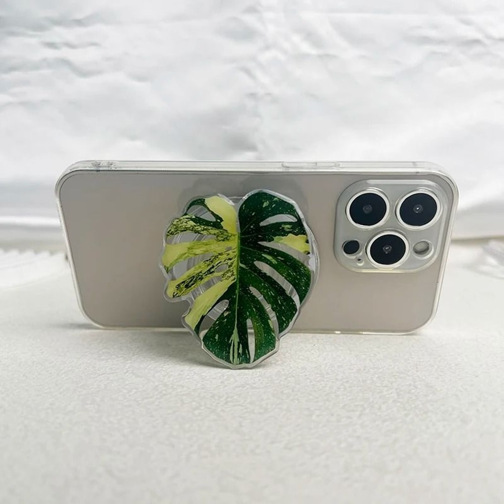 Plant Leaf Magnetic Folding Phone Grip MagSafe Compatible Support 1