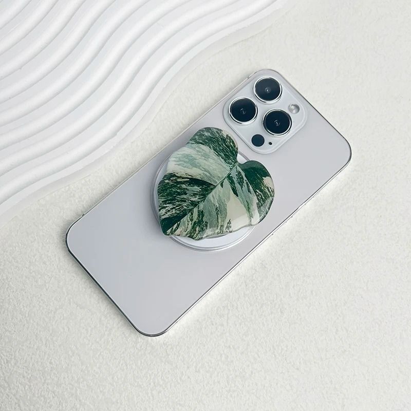 Plant Leaf Magnetic Folding Phone Grip MagSafe Compatible Support 7
